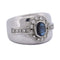 Bague 58 Bague vintage en or blanc, saphir et diamants 58 Facettes AN498 '(00419)