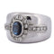 Bague 58 Bague vintage en or blanc, saphir et diamants 58 Facettes AN498 '(00419)