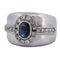 Bague 58 Bague vintage en or blanc, saphir et diamants 58 Facettes AN498 '(00419)