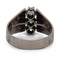 Bague 57 Bague vintage en or blanc 18 ct, émeraude et diamants 58 Facettes AN497 112-367 (0569)