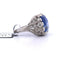 Bague 55 Bague ancienne en platine avec saphir et diamants 58 Facettes
