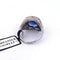 Bague 55 Bague ancienne en platine avec saphir et diamants 58 Facettes