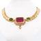 Collier Mancadori - Collier vintage en or jaune 18 carats, tourmaline, péridots et diamants 58 Facettes CL103 '(002119)