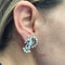 Boucles d'oreilles Boucles d'oreilles en platine avec fermoirs en or jaune et diamants 58 Facettes