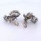 Boucles d'oreilles Boucles d'oreilles en platine avec fermoirs en or jaune et diamants 58 Facettes