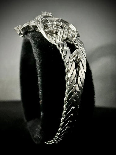 Bracelet Bracelet en or blanc 18 carats serti de 4 carats de diamants 58 Facettes