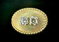 Bague 60.5 Bague ovale en or jaune 18 carats sertie de deux diamants 58 Facettes