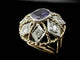 Bague 57 Bague en or bicolore 18 carats avec améthyste et diamants 58 Facettes