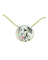 Pendentif Médaillon - Pendentif en or jaune 18 carats et cristal anglais 58 Facettes