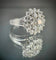 Bague 60 Bague fleur en or blanc 18 carats et diamants 58 Facettes