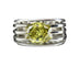 Bague 56 Bague en platine - Diamant jaune taille radiant 3,28 ct 58 Facettes