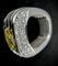 Bague 56 Bague en platine - Diamant jaune taille radiant 3,28 ct 58 Facettes