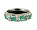 Bague 56.5 Bague en or jaune 18 carats avec émeraudes et diamants 58 Facettes