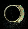 Bague 56.5 Bague en or jaune 18 carats avec émeraudes et diamants 58 Facettes