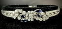 Bracelet Bracelet maille écaille en or blanc 18 carats, diamants et saphirs 58 Facettes