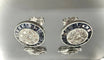 Boucles d'oreilles Art Déco - Boucles d’oreilles en or blanc 18 carats, diamants et saphirs 58 Facettes