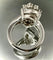 Bague 54 Bague en or blanc 18 carats avec diamant poire 5 carats 58 Facettes