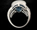 Bague 58 Bague en or blanc 18 carats, topaze et diamants 58 Facettes