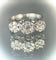 Bague 60 Bague trio de fleurs en or blanc 18 carats et diamants 58 Facettes