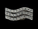 Bague 55 Bague en or blanc 18 carats sertie de 57 diamants taille brillant 58 Facettes