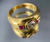 Bague 54 Bague en or jaune 18 carats avec diamant 0,85 ct et rubis 58 Facettes
