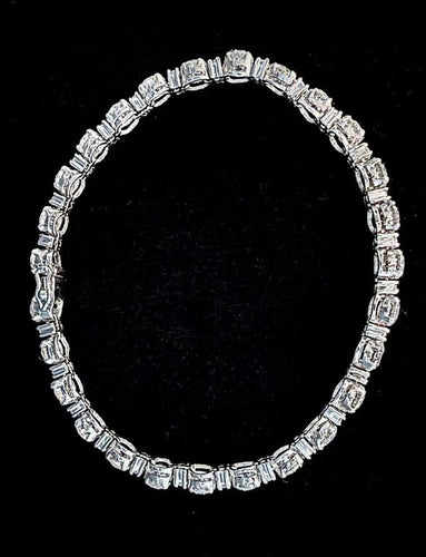 Bracelet Bracelet rivière en or blanc 14 carats et diamants 8,60 ct 58 Facettes