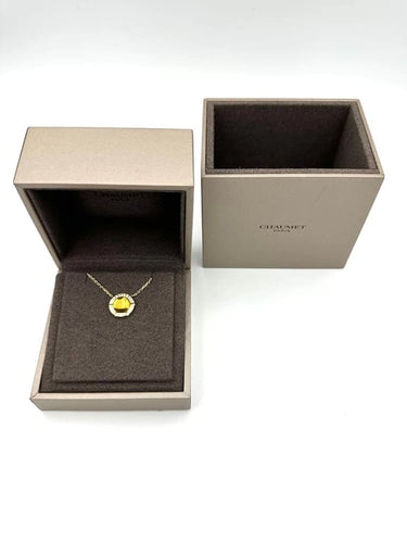 Collier Chaumet Class One Croisière - Collier en or jaune 18K, citrine et diamants 58 Facettes