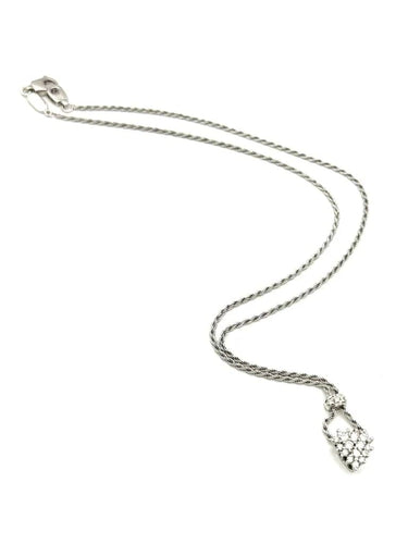 Collier Damiani - Collier cœur en or blanc 18K et diamants 58 Facettes