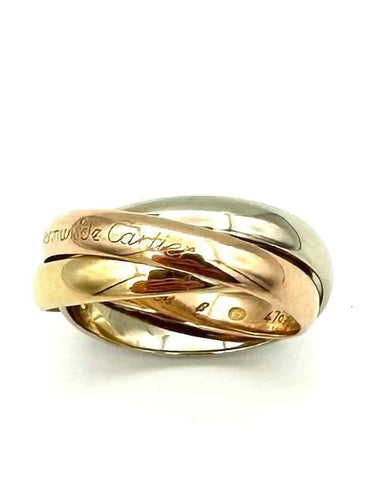 Bague 53 Cartier Trinity - Alliance 3 ors 18K vintage 58 Facettes