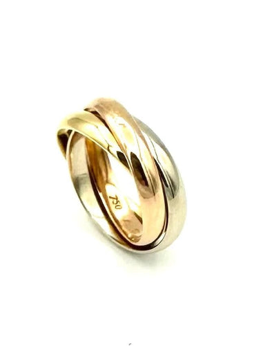 Bague 53 Cartier Trinity - Alliance 3 ors 18K vintage 58 Facettes