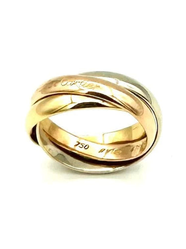 Bague 53 Cartier Trinity - Alliance 3 ors 18K vintage 58 Facettes