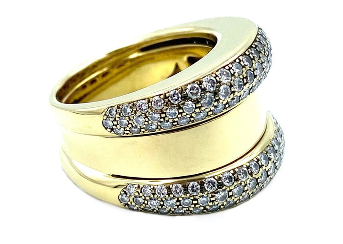 Bague 53 Chopard La Strada - Bague jonc en or jaune 18K et diamants 58 Facettes