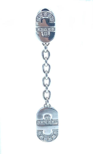 Boucles d'oreilles Bvlgari Parentesi - Boucles d’oreilles en or blanc 18K et diamants 58 Facettes