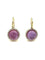 Boucles d'oreilles Roberto Coin - Boucles d’oreilles dormeuses en or rose 18K améthystes et diamants 58 Facettes