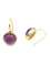 Boucles d'oreilles Roberto Coin - Boucles d’oreilles dormeuses en or rose 18K améthystes et diamants 58 Facettes