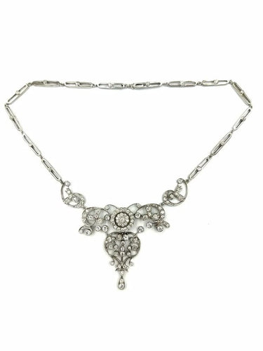 Collier Collier XIXe siècle en or, argent et diamants taille ancienne 58 Facettes