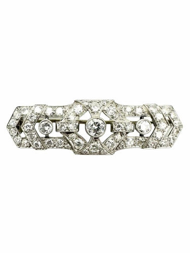 Broche Broche Art déco - Broche en platine et diamants 58 Facettes