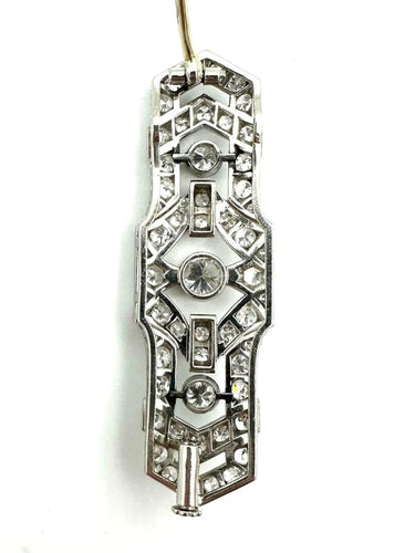 Broche Broche Art déco - Broche en platine et diamants 58 Facettes