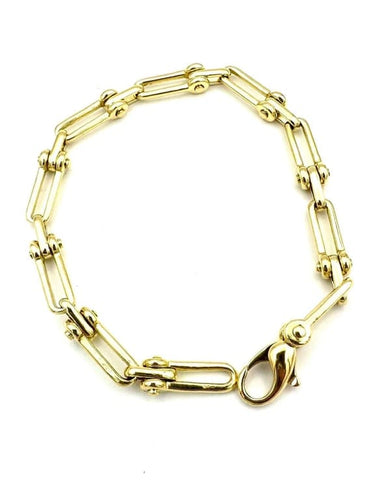 Bracelet FRED - Bracelet vintage en or jaune 18K 58 Facettes