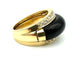 Bague 53 Van Cleef & Arpels Arlequine - Bague vintage en or jaune 18K, diamants, onyx et nacre 58 Facettes
