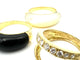 Bague 53 Van Cleef & Arpels Arlequine - Bague vintage en or jaune 18K, diamants, onyx et nacre 58 Facettes