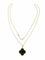 Collier Van Cleef & Arpels Magic Alhambra - Sautoir en or jaune 18K et malachite 58 Facettes