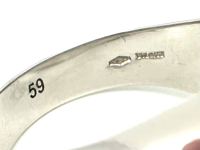 Bague 59 BVLGARI Cabochon - Bague jonc ajouré en or blanc 18K et diamants 58 Facettes
