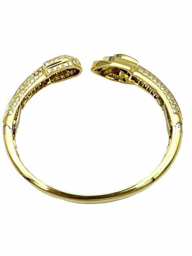Bracelet Bracelet jonc vintage en or jaune 18K et diamants 5,5 ct 58 Facettes