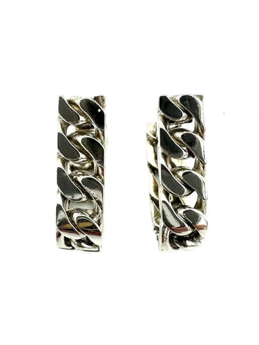 Boutons de manchette Hermès - Boutons de manchette vintage en argent 800 58 Facettes