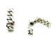 Boutons de manchette Hermès - Boutons de manchette vintage en argent 800 58 Facettes