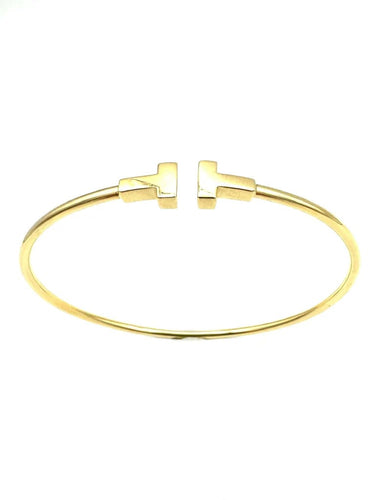 Bracelet Tiffany & Co. - Bracelet T Wire en or jaune 18K 58 Facettes