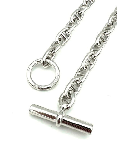 Collier Hermès Chaîne d’ancre - Collier PM vintage en argent 800 58 Facettes