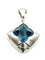 Pendentif BVLGARI Pyramide - Pendentif en or blanc et topaze bleue 58 Facettes