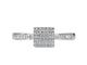 Bague 54 Bague entourage en or blanc 14 carats avec diamants 58 Facettes 2007